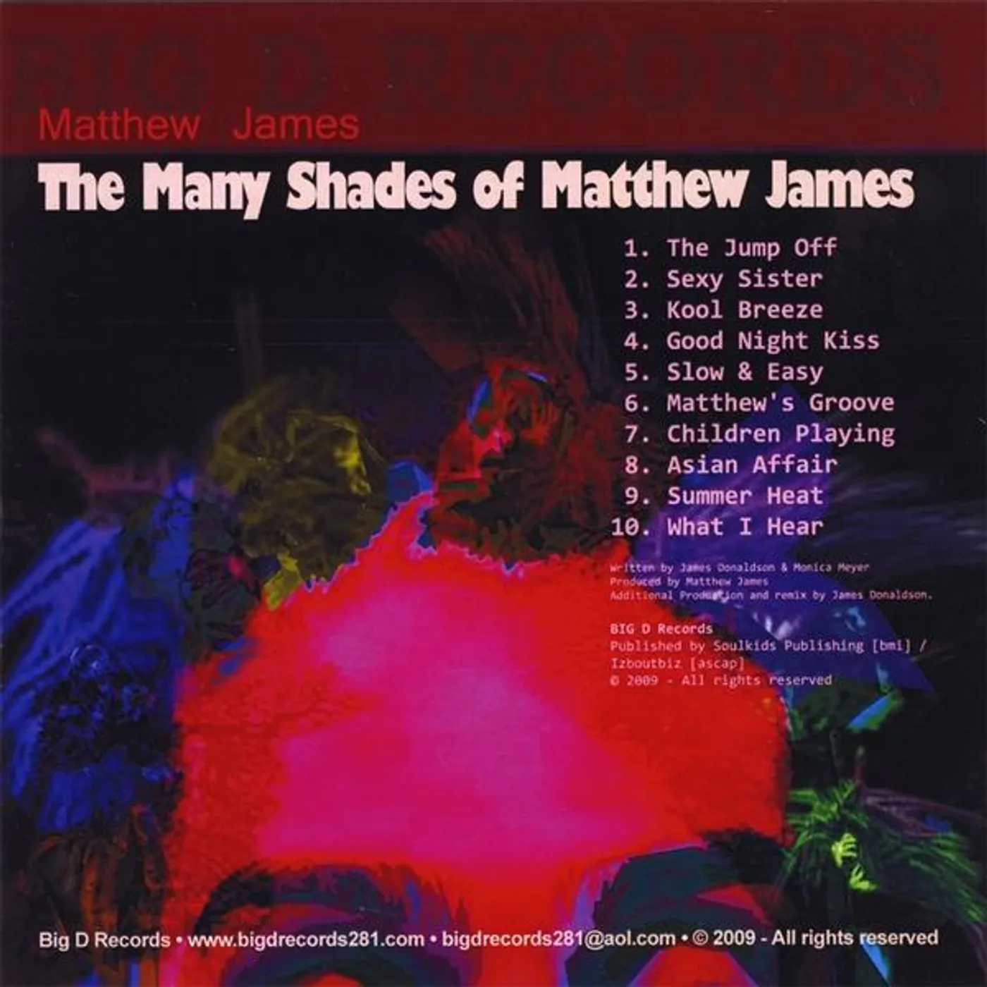 MANY SHADES OF MATTHEW JAMES CD