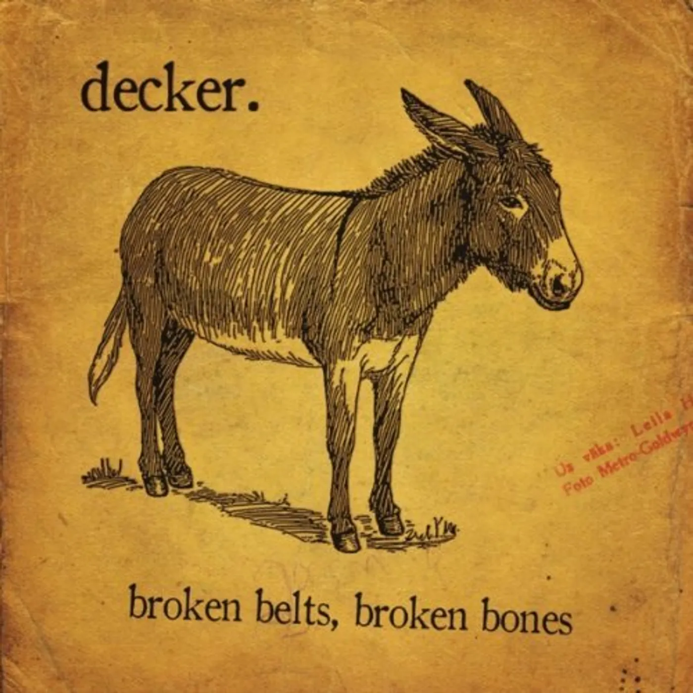 decker. BROKEN BELTS BROKEN BONES CD