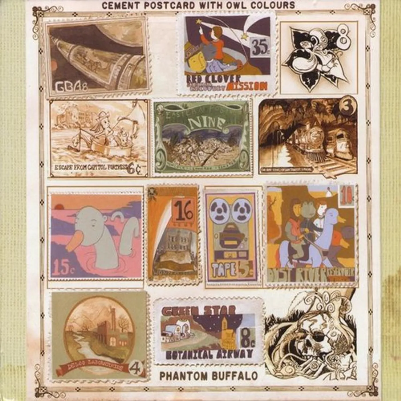 Phantom Buffalo CEMENT POSTCARD WITH OWL COLOURS DVD