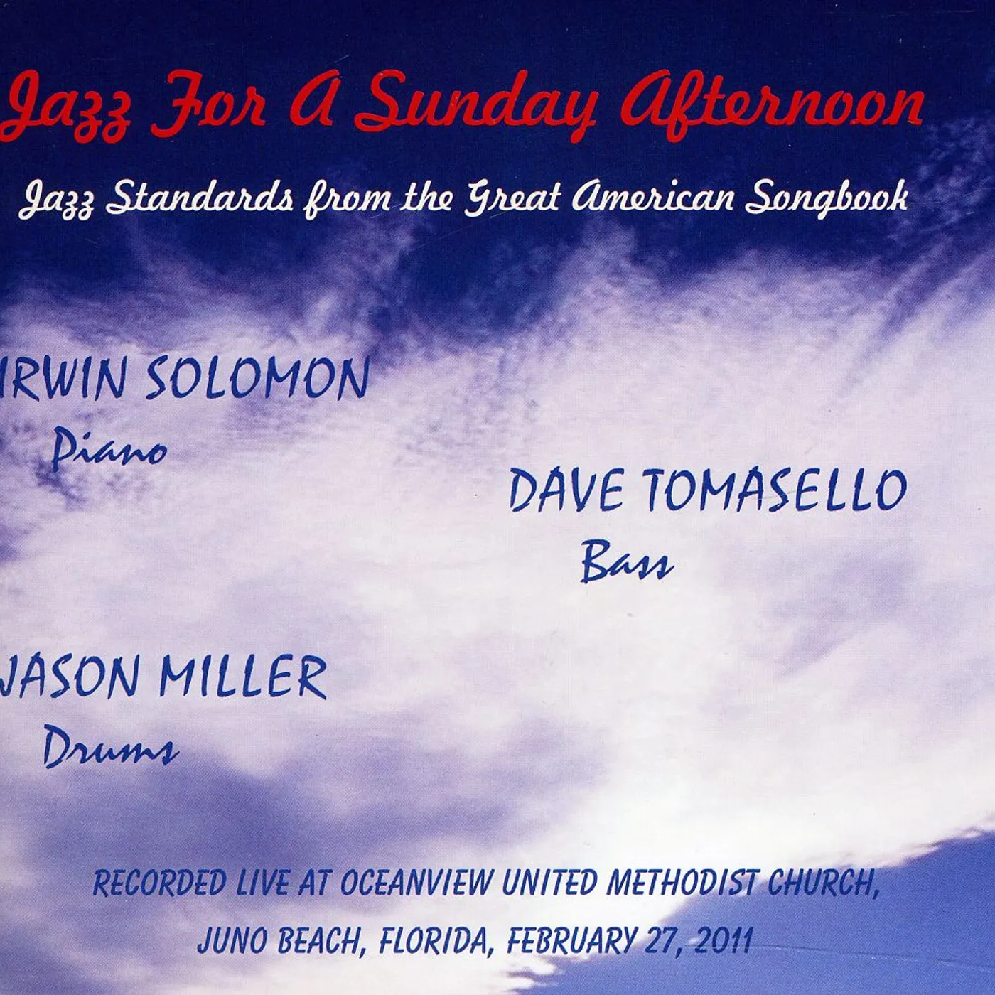 Irwin Solomon JAZZ FOR A SUNDAY AFTERNOON CD