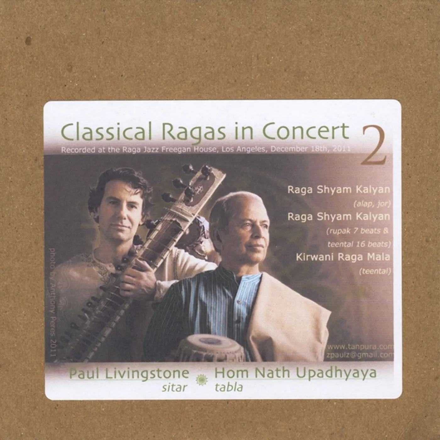 Paul Livingstone CLASSICAL RAGAS IN CONCERT 2 CD
