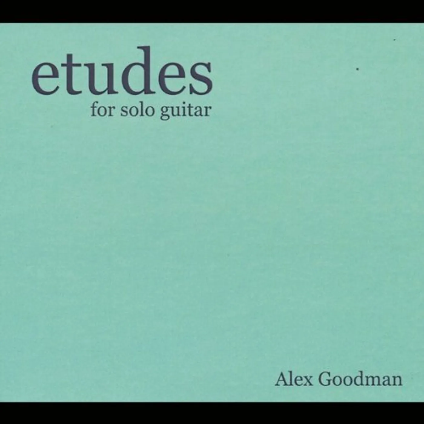 Alex Goodman ETUDES CD