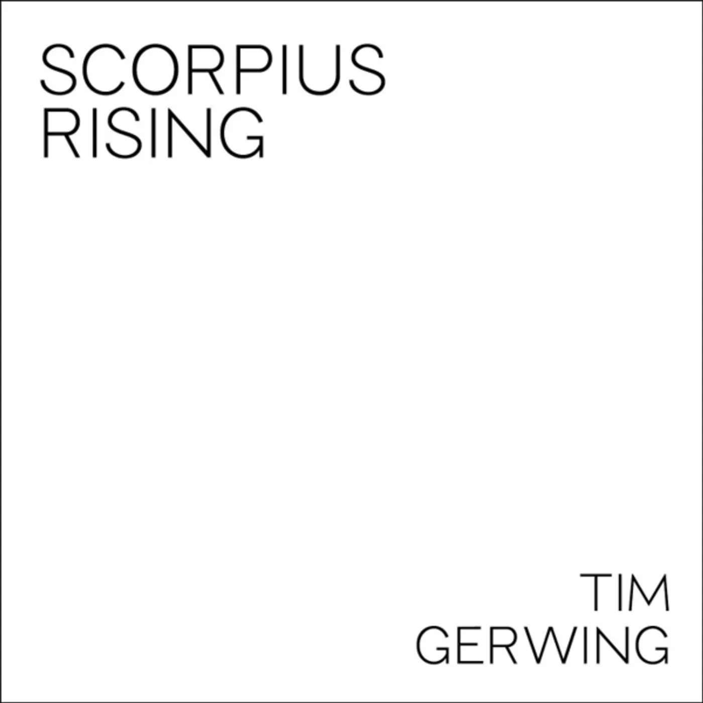 Tim Gerwing SCORPIUS RISING CD