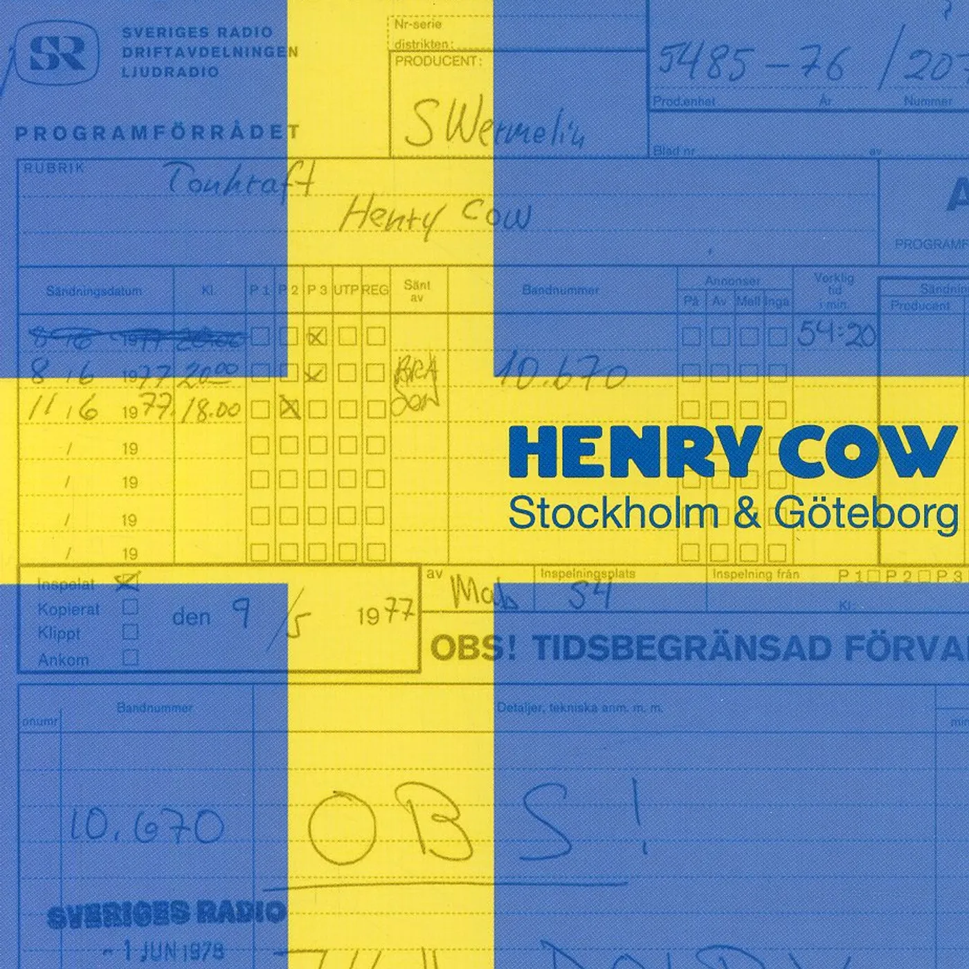 Henry Cow STOCKHOLM & GOTEBORG CD