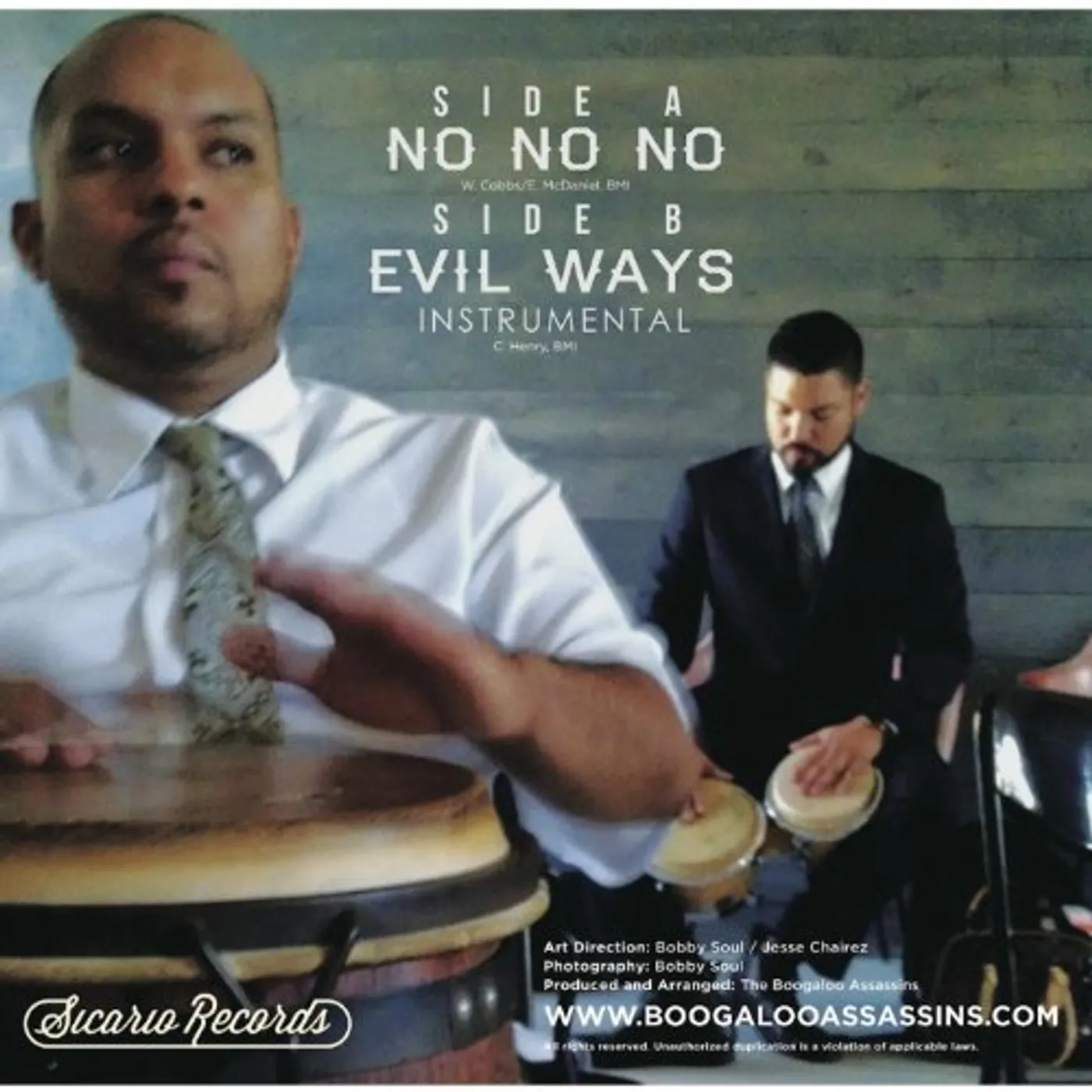 Boogaloo Assassins NO NO NO B/W EVIL WAYS (INSTRUMENTAL) Vinyl Record