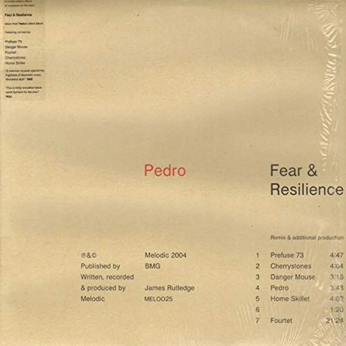 Pedro Fear & Resilience Vinyl Record