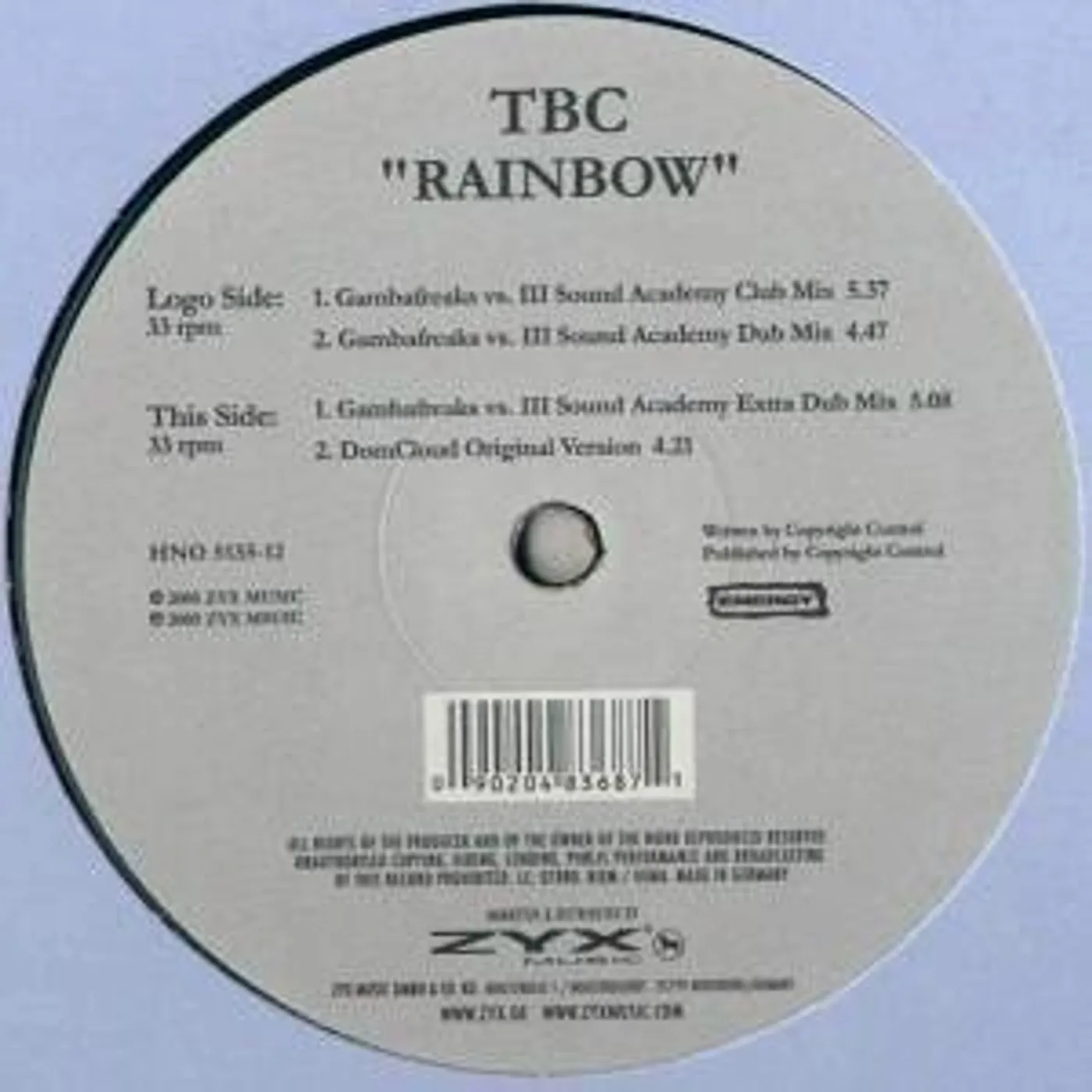 TBC RAINBOW Vinyl Record