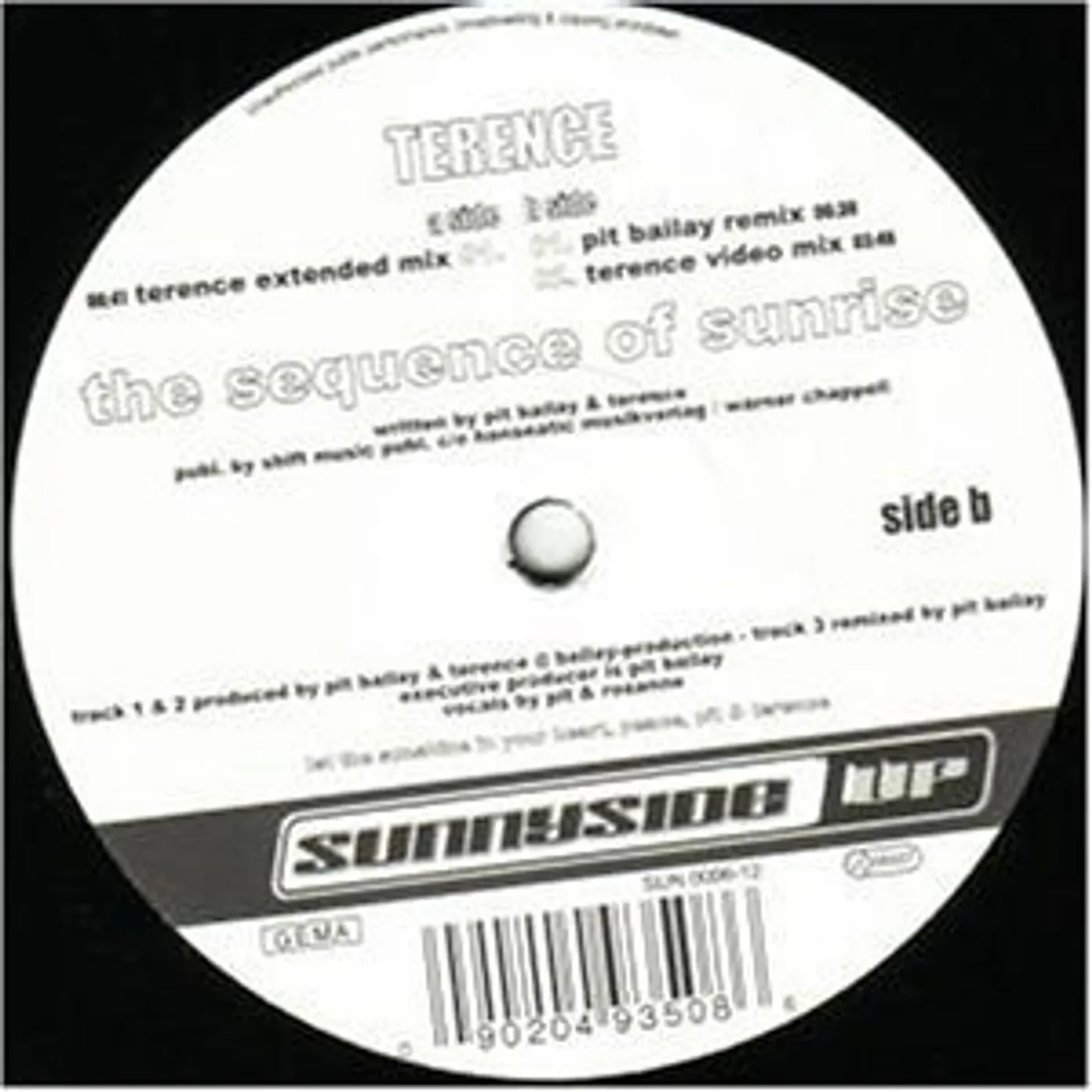 Terence SEQUENCE OF SUNRISE Vinyl Record