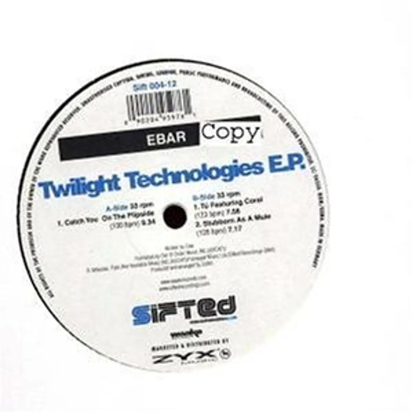 E.Bar TWILIGHT TECHNOLOGIES EP Vinyl Record