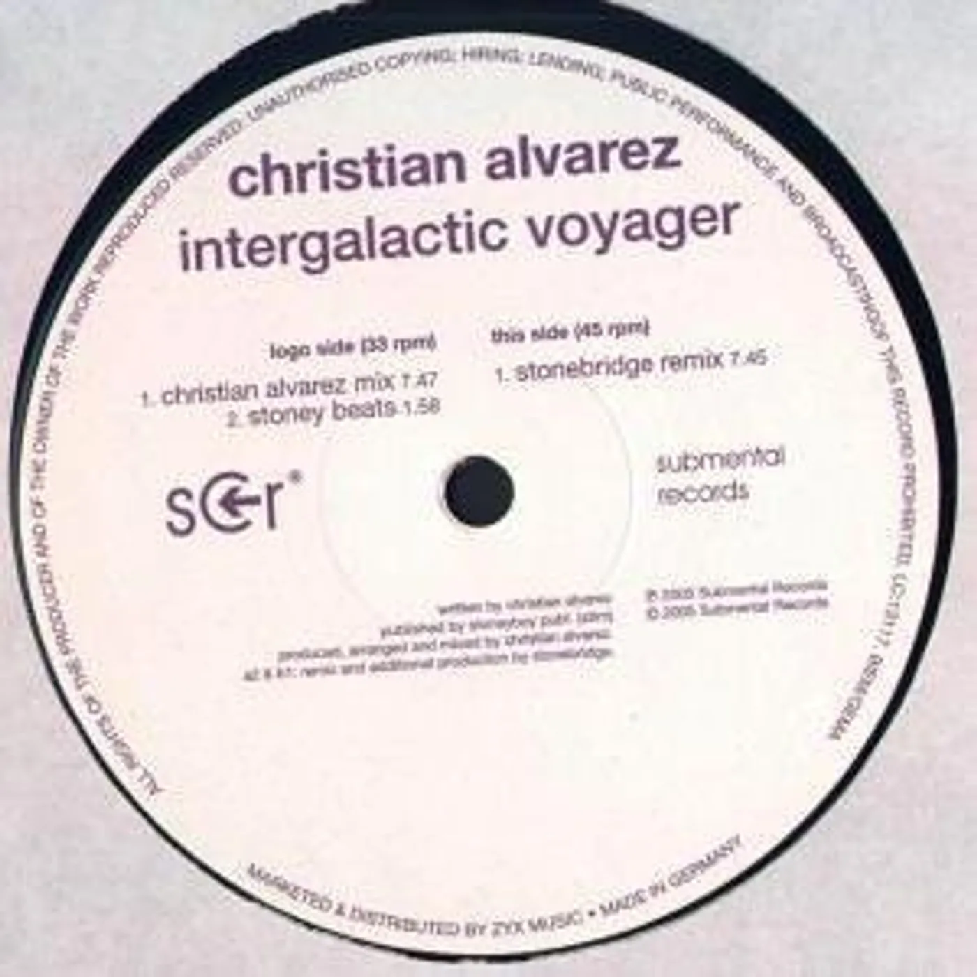 Christian Alvarez INTERGALACTIC VOYAGER Vinyl Record