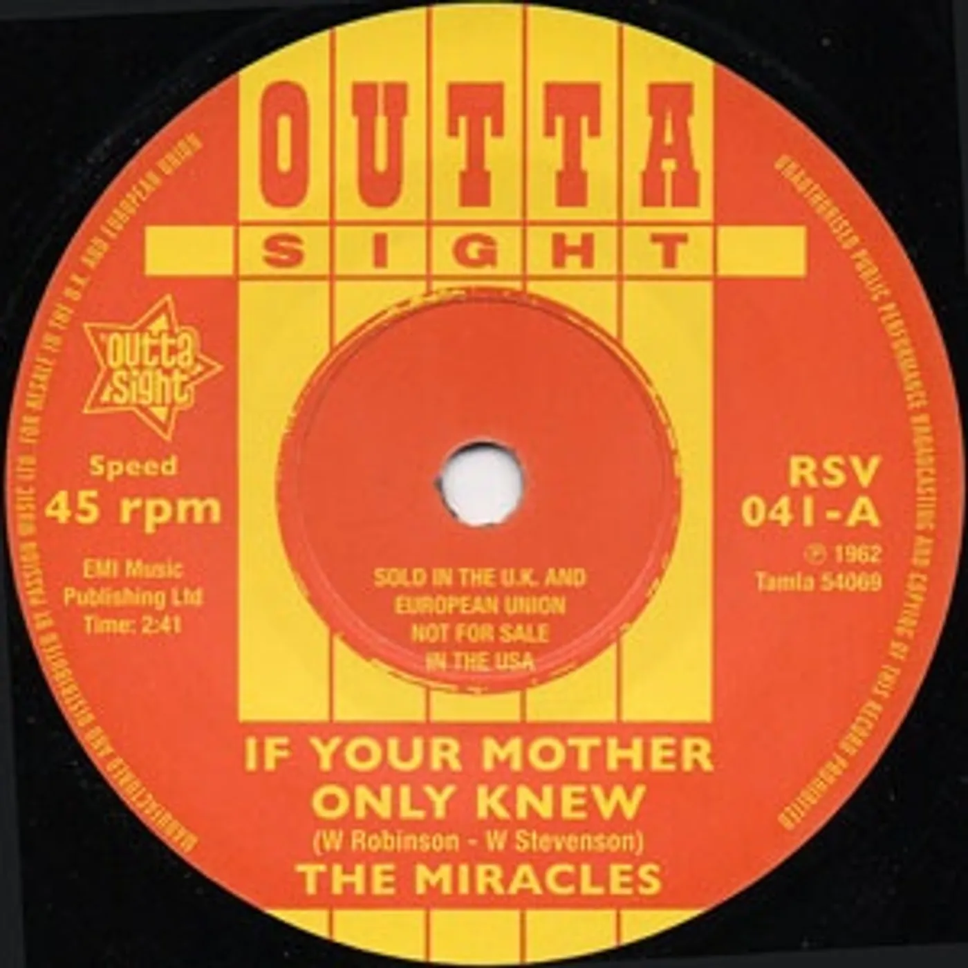 The Miracles IF YOUR MOTHER ONLY KNEW/THAT'S THE WAY I FEEL Vinyl Record