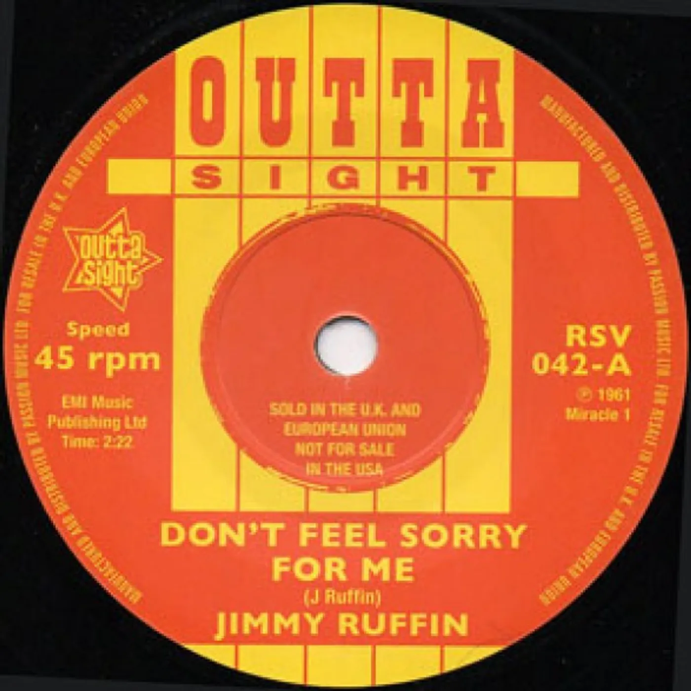 Lamont/Jimmy Ruffin Dozier DON'T FEEL SORRY FOR ME/DEAREST ONE Vinyl Record