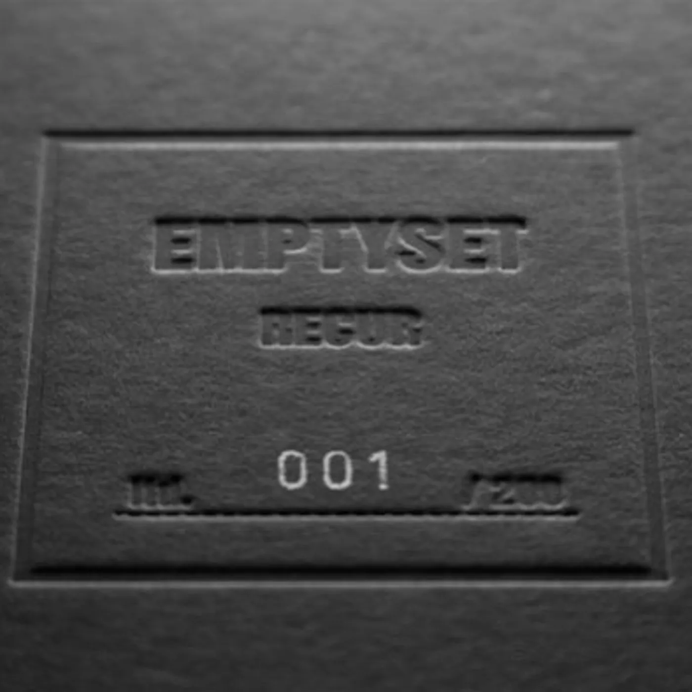 Emptyset RECUR (SPECIAL EDITION) Vinyl Record - w/CD, Special Edition