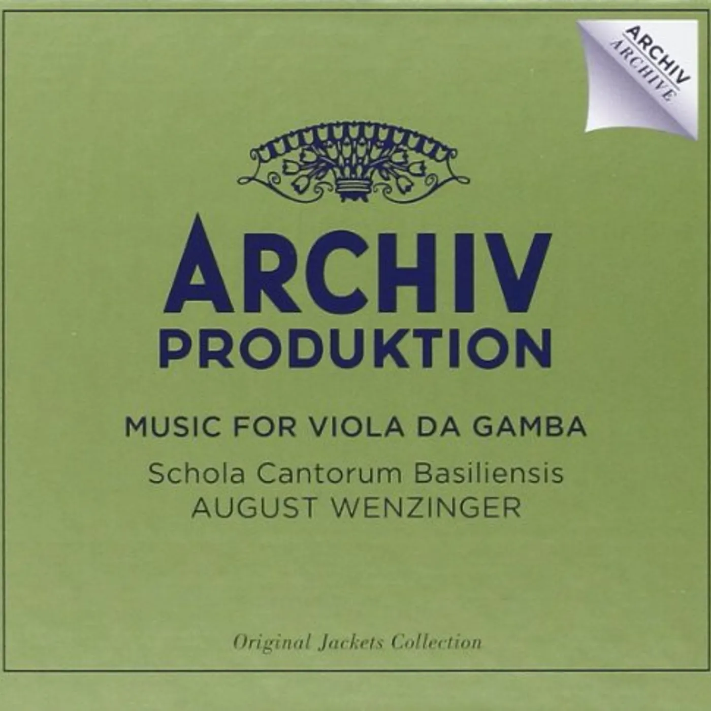 August Wenzinger MUSIC FOR VIOLA DA GAMBA CD
