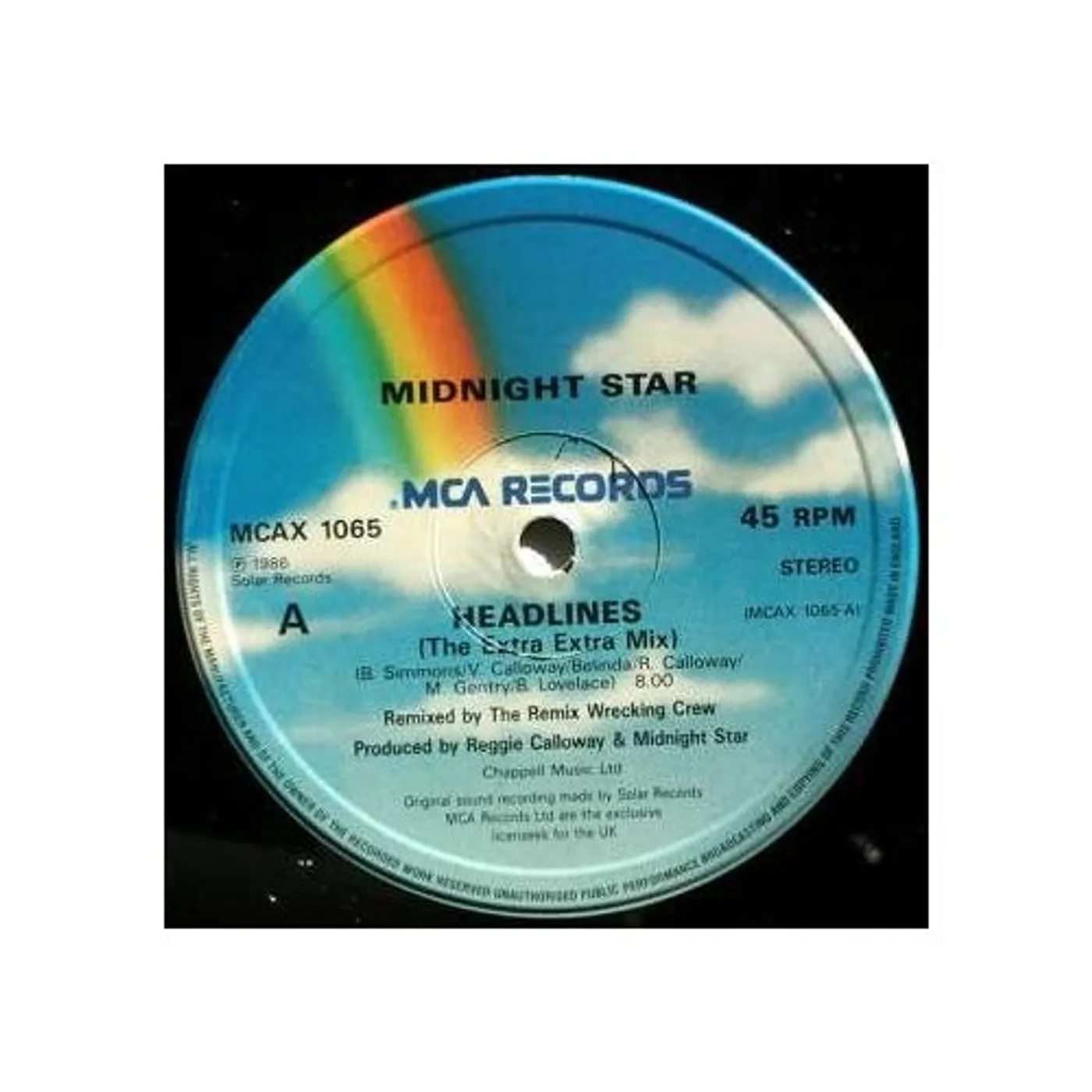 Midnight Star HEADLINES/MIDAS TOUCH Vinyl Record - Canada Release