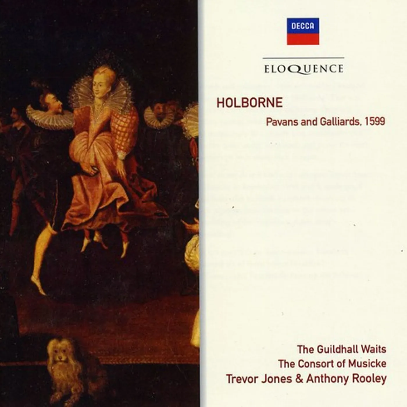 Consort Of Musicke ELOQUENCE: HOLBORNE - PAVANS & GALLIARDS 1599 CD