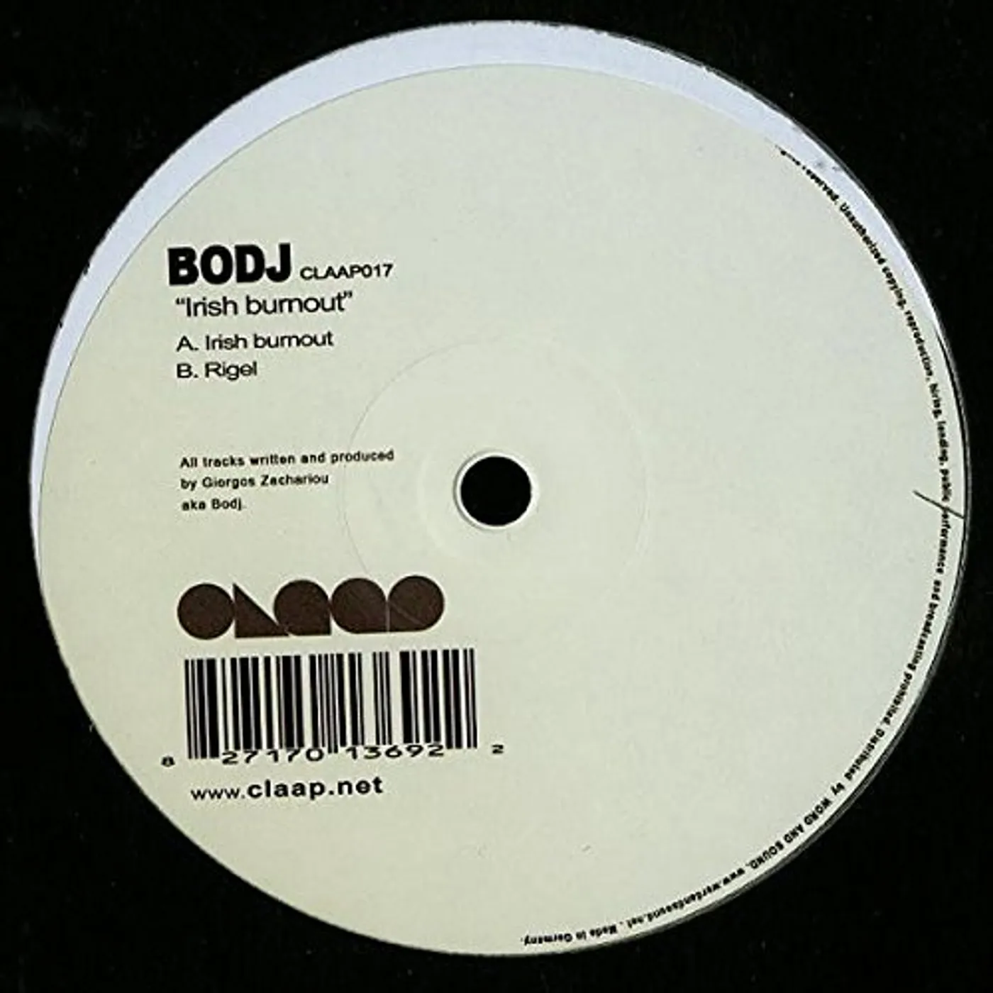 BODJ Irish Burnout Vinyl Record