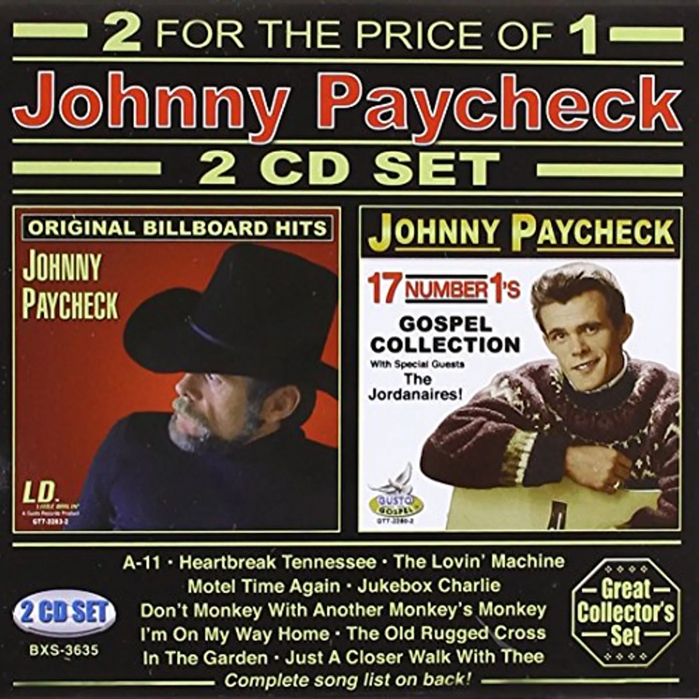 Johnny Paycheck 2 CD SET CD
