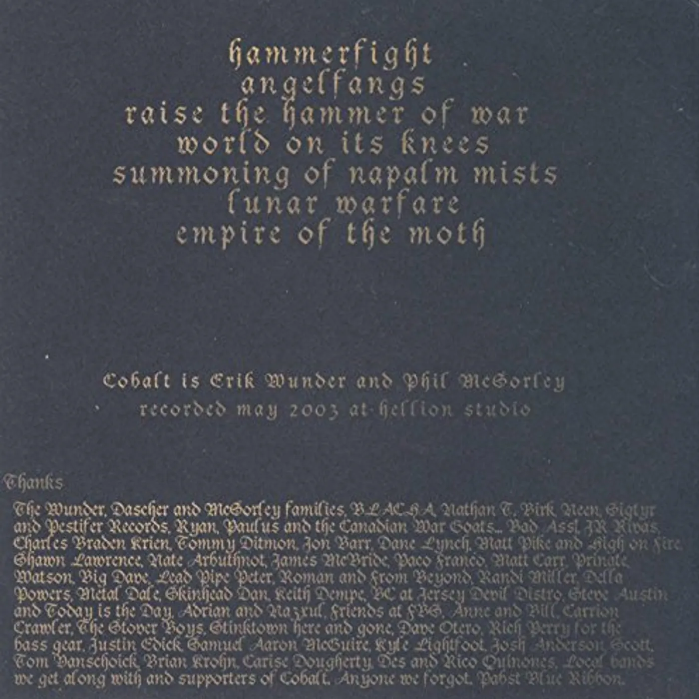 Cobalt WAR METAL CD