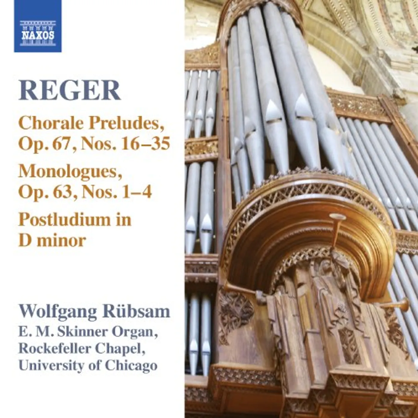 Reger ORGAN WORKS VOL 15 CD