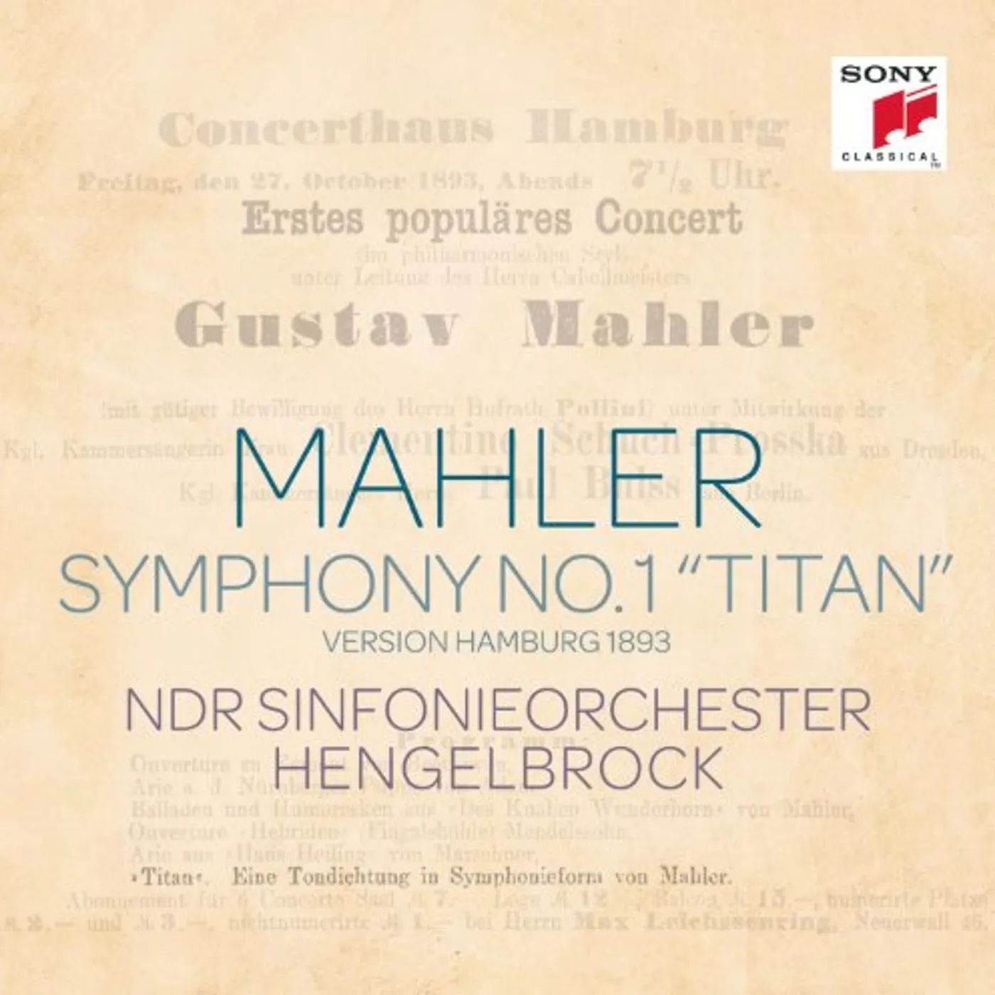 Thomas Hengelbrock MAHLER: SINFONIE NR. 1 TITAN CD