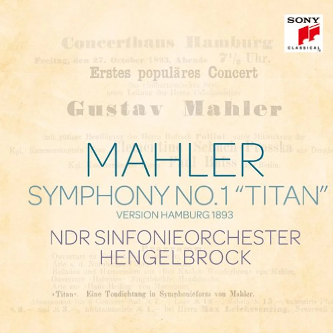 Thomas Hengelbrock MAHLER: SYMPHONY NO. 1 (1893 VERSION CD