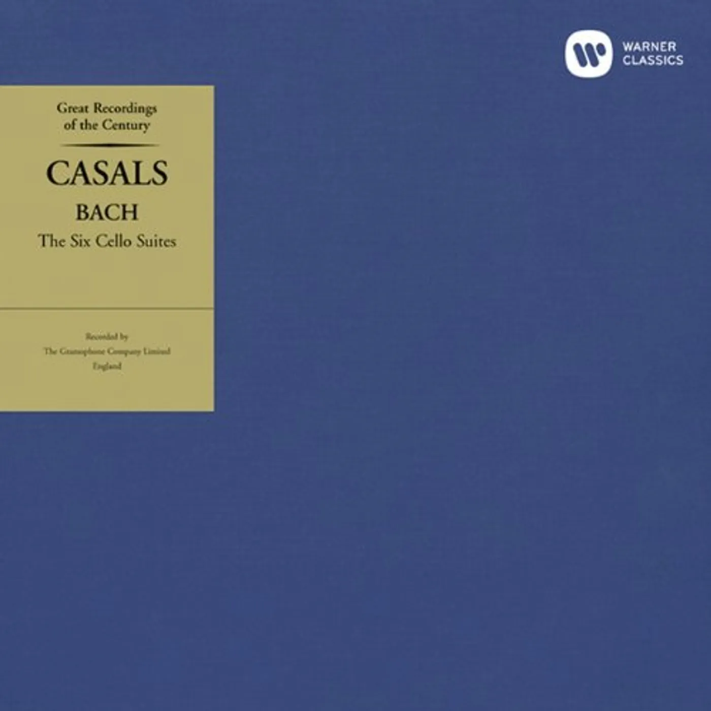 Pablo Casals J.S.BACH: UNACCONPANIED CELLO SUITES CD