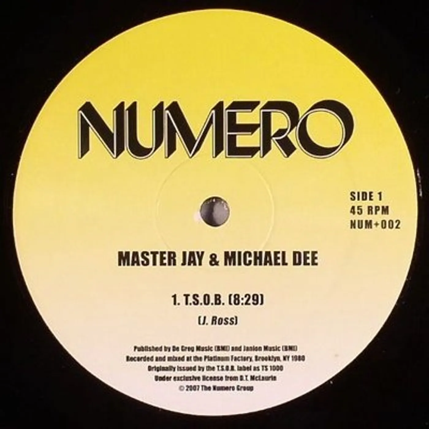 Master Jay T.S.O.B. / Instrumental Vinyl Record