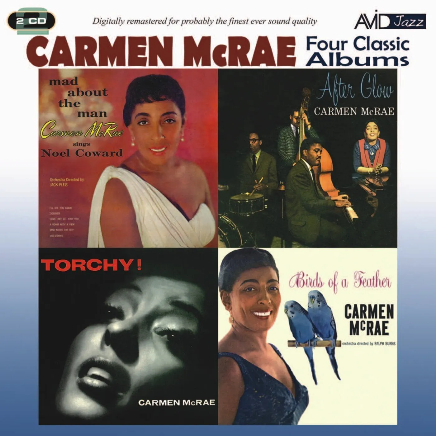 Carmen McRae 4 LPS-TORCHY / AFTERGLOW / MAD ABOUT MAN / BIRDS CD