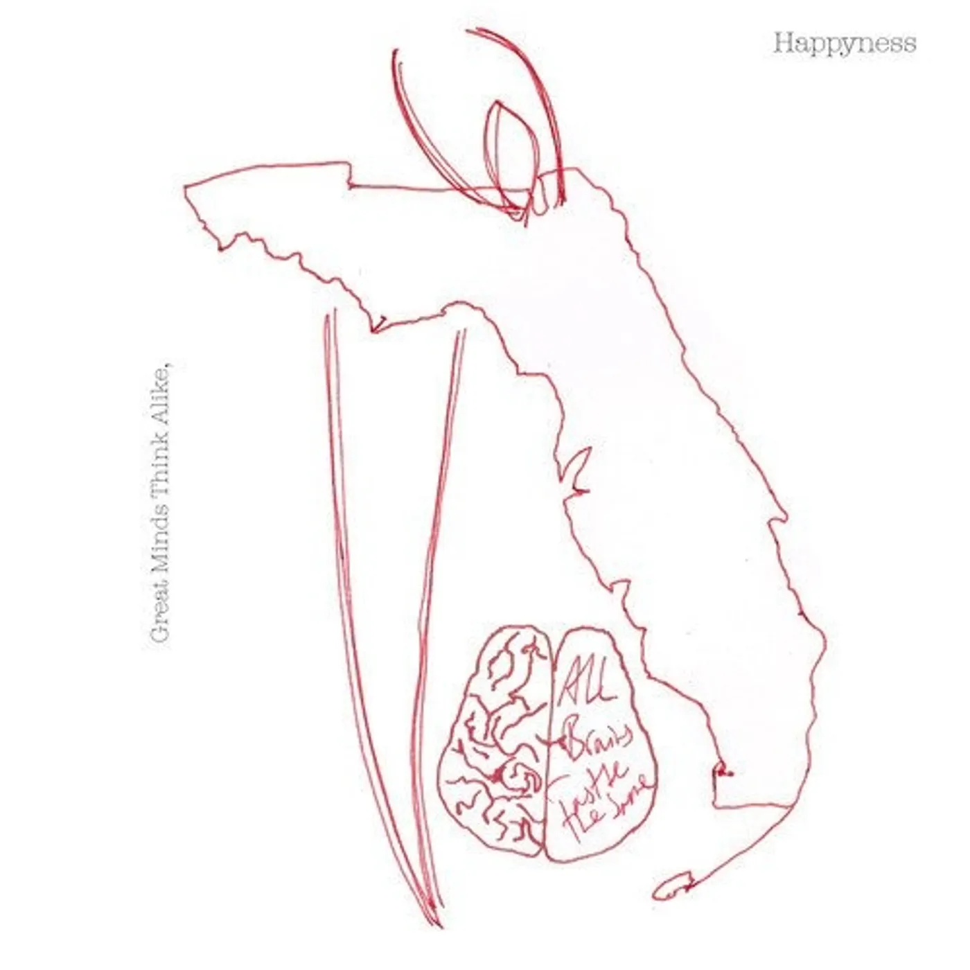 Happyness GREAT MINDS THINK ALIKE ALL BRAINS TASTE THE SAME (Vinyl)