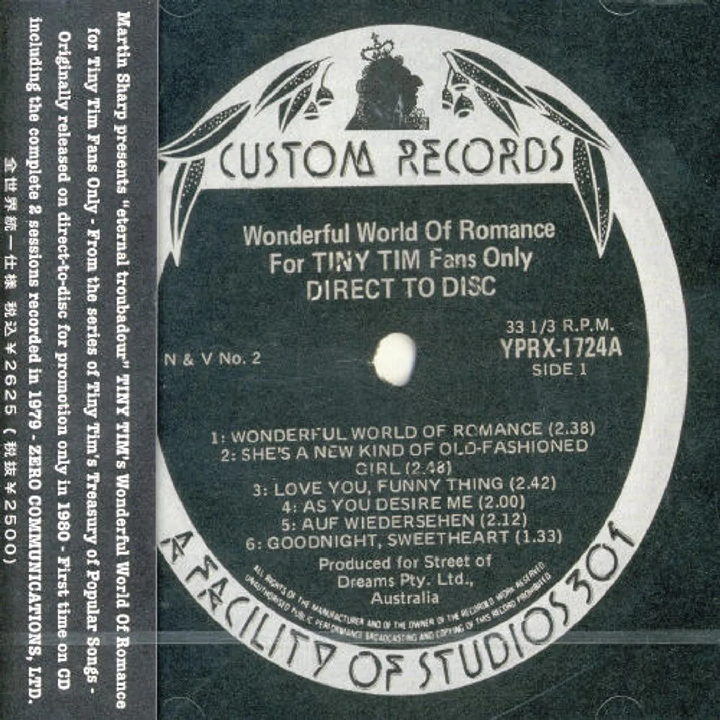 WONDERFUL WORLD OF ROMANCE FOR TINY TIM FANS ONLY CD