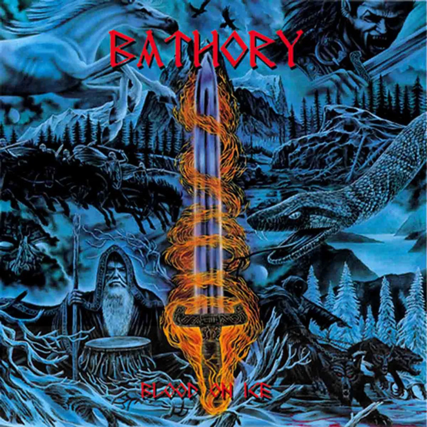 Bathory BLOOD ON ICE (2LP/RED VINYL) Vinyl Record