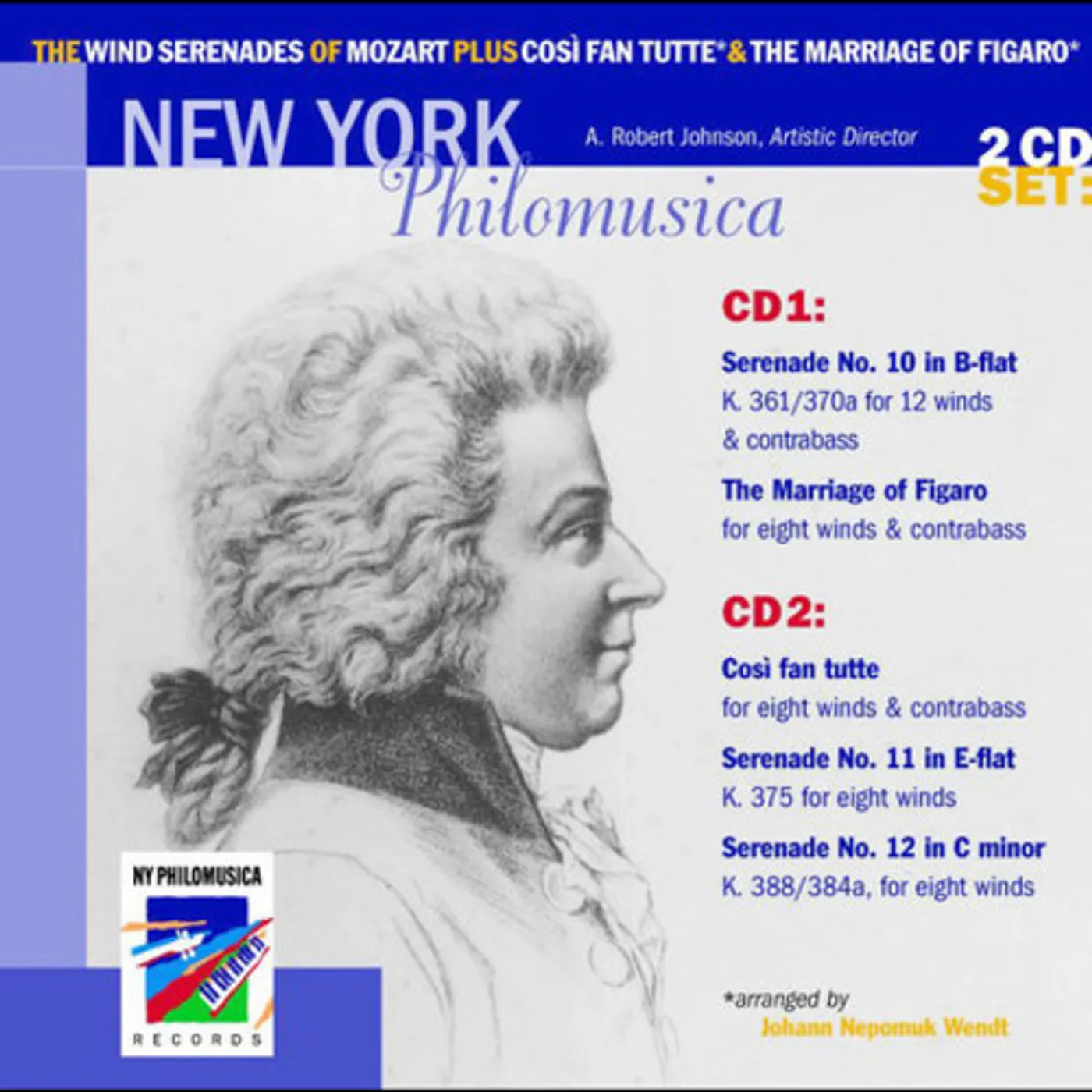 New York Philomusica Chamber Ensemble WIND SERENADES OF MOZART PLUS COSI FAN TUTTE & CD