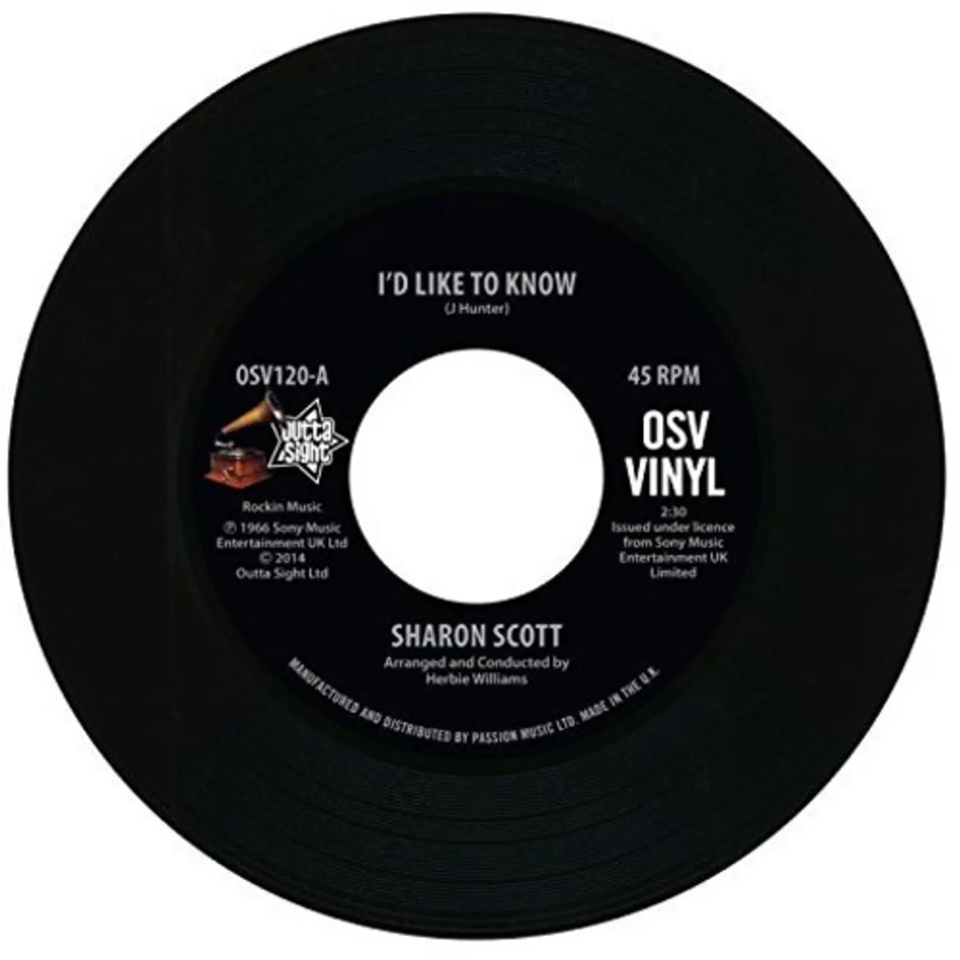 I'D LIKE TO KNOW/I'M NOT AFRAID Vinyl Record