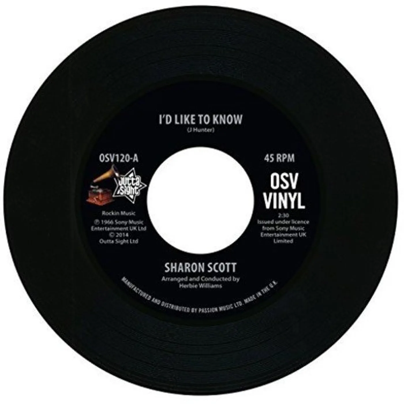 I'D LIKE TO KNOW/I'M NOT AFRAID Vinyl Record