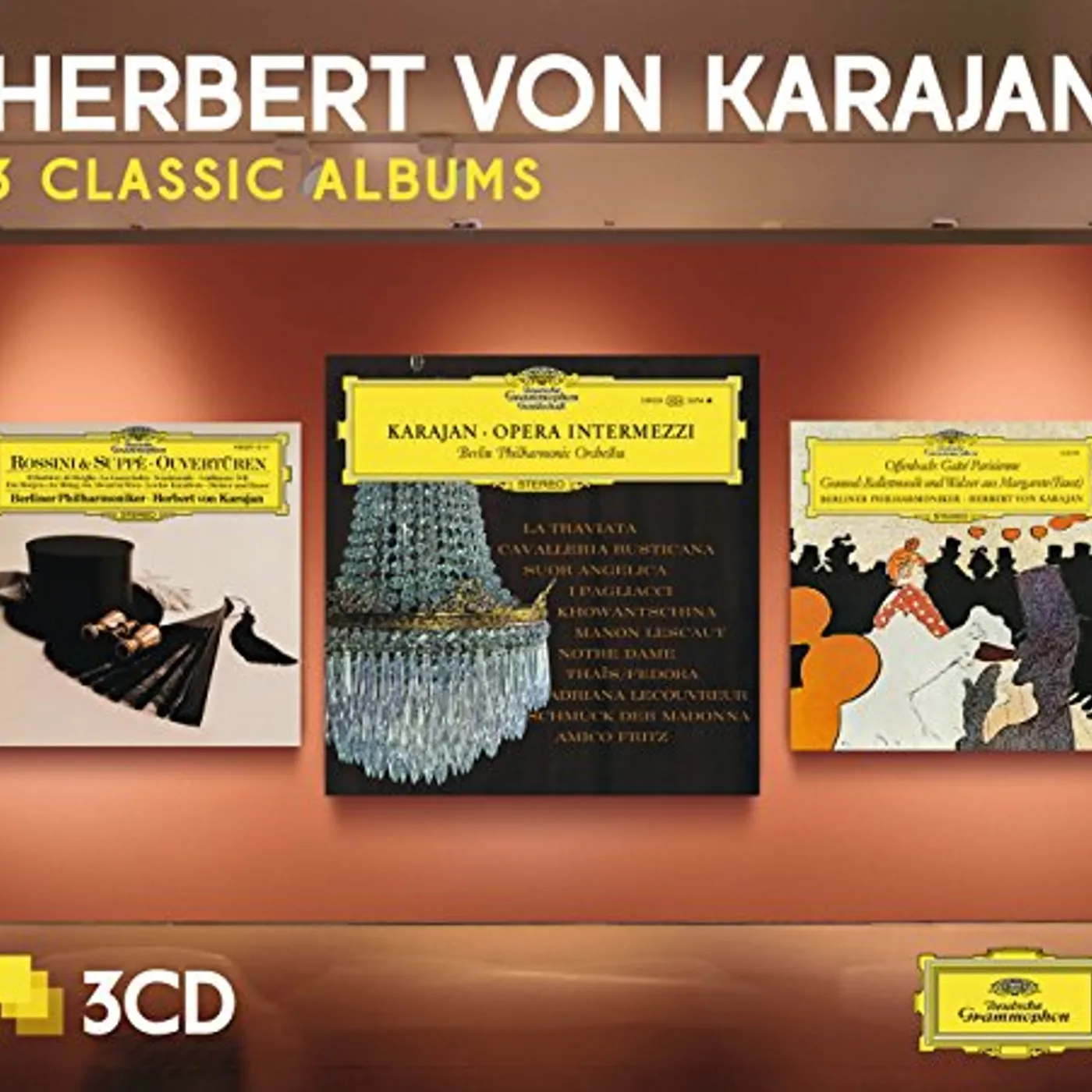 Herbert von Karajan THREE CLASSIC ALBUMS (OPERA INTERMEZZI/OFFENBACH-G CD