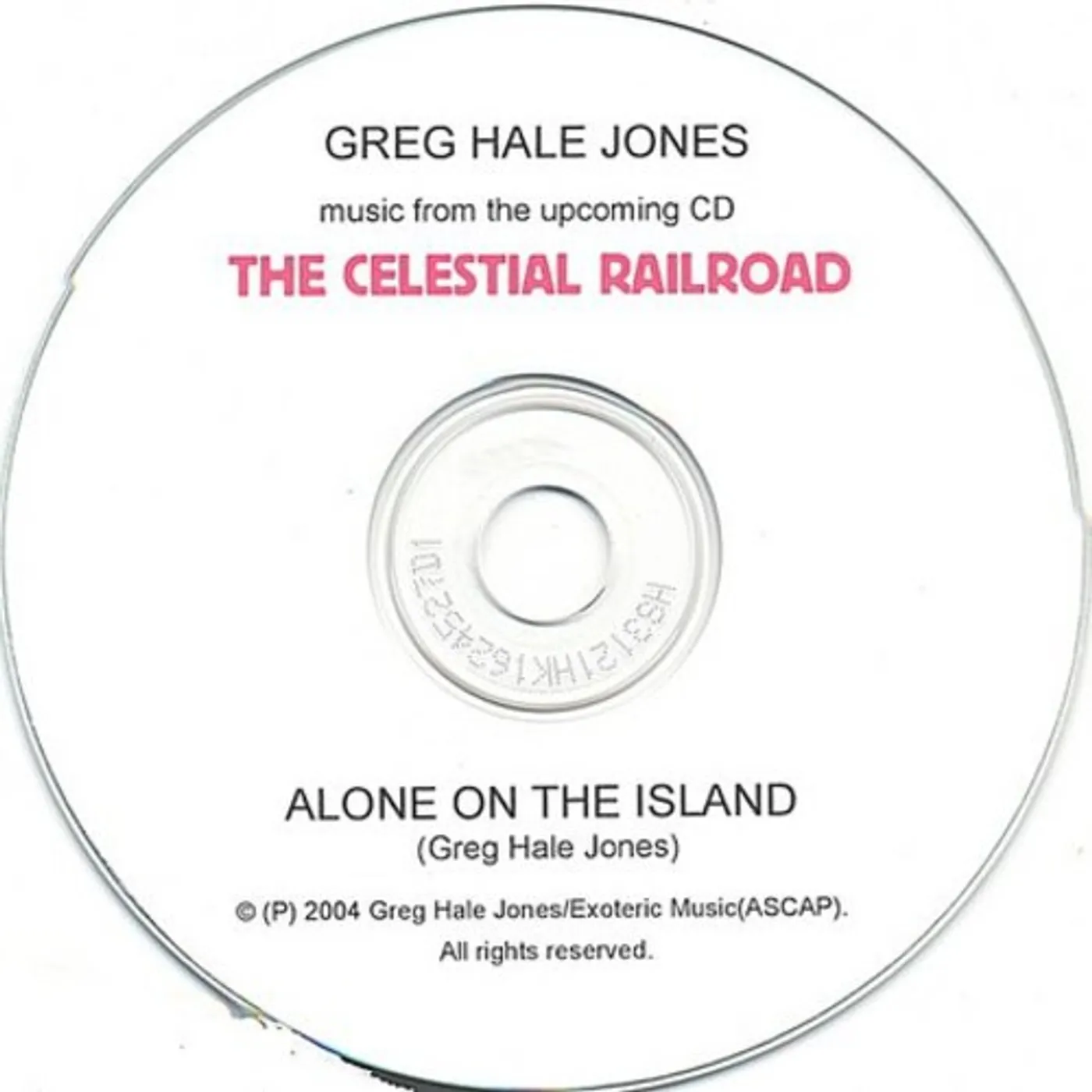 Greg Hale Jones ALONE ON THE ISLAND CD