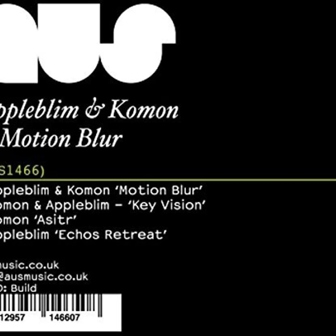 Appleblim & Komon MOTION BLUR Vinyl Record