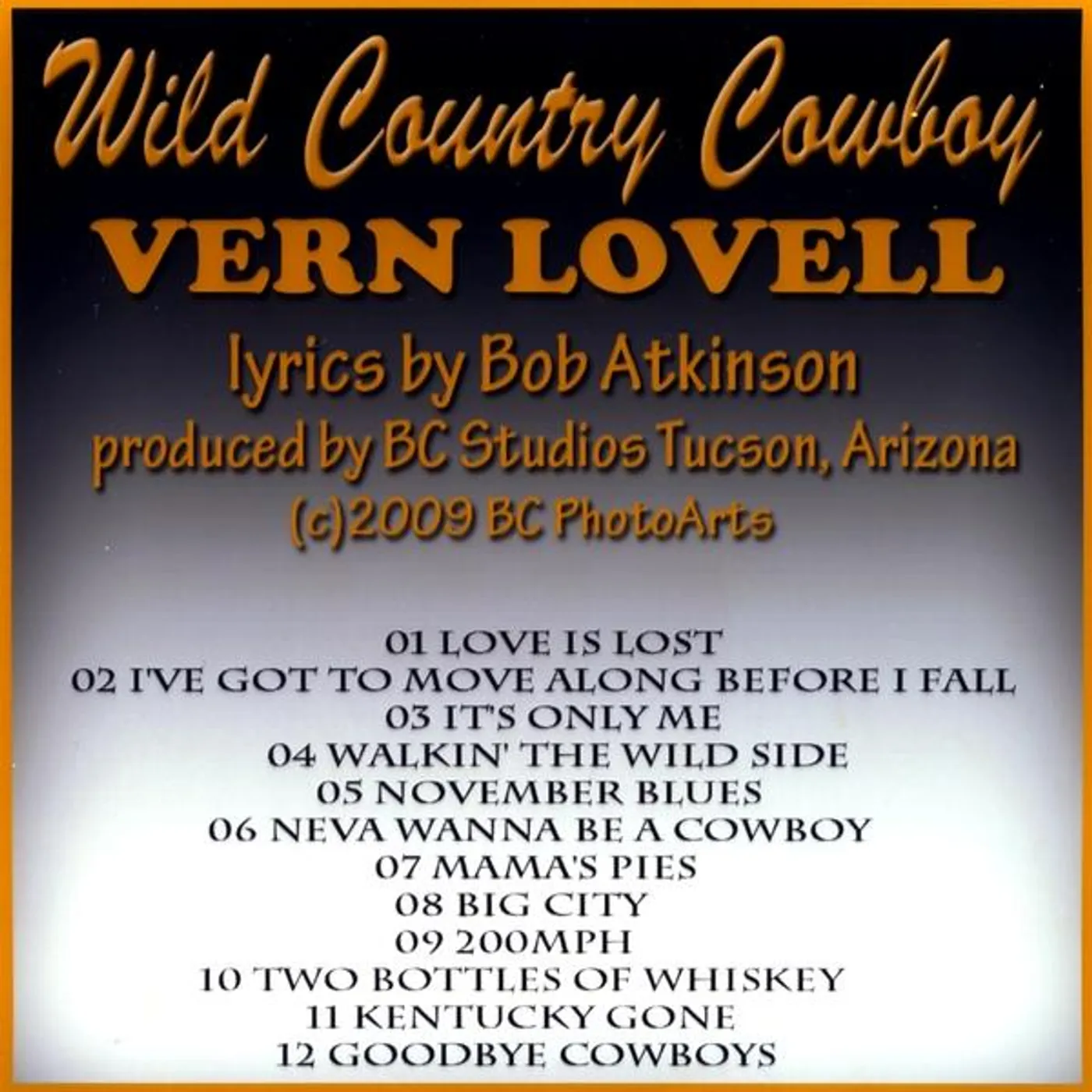 Vern Lovell WILD COUNTRY COWBOY CD