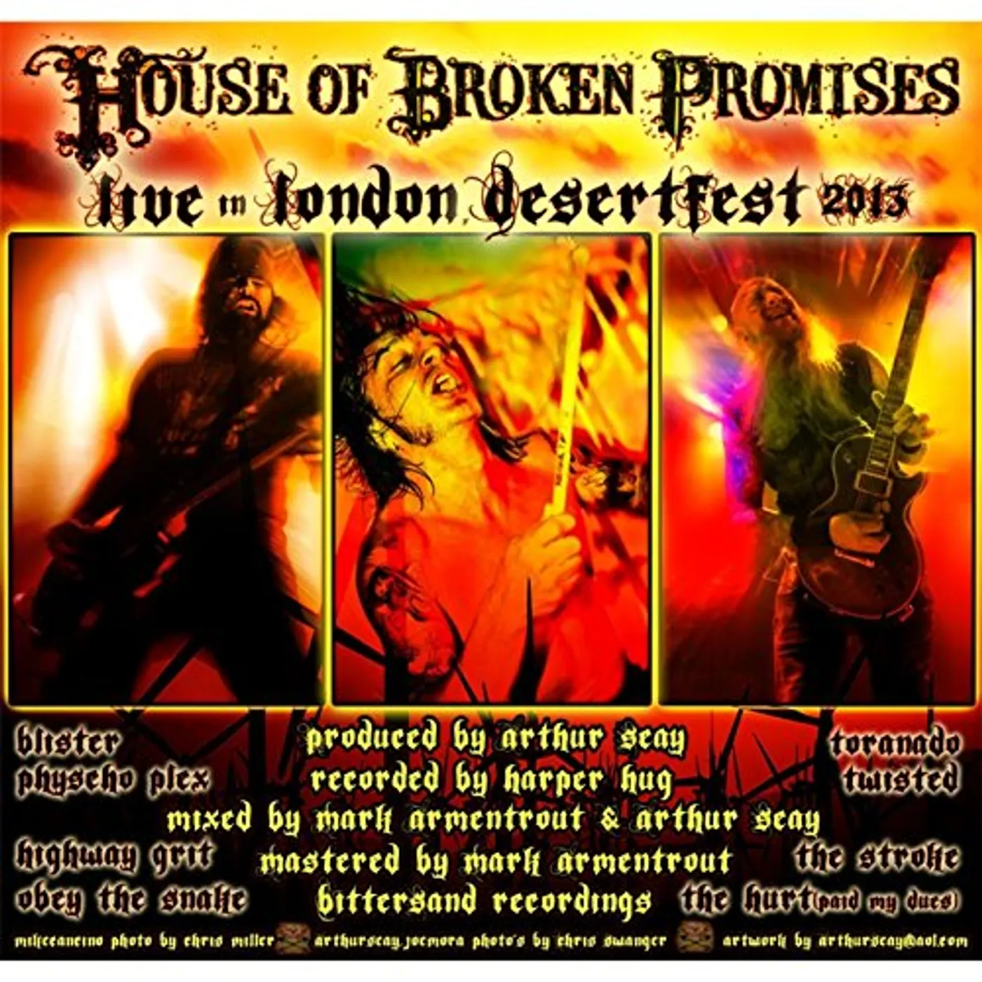HOUSE OF BROKEN PROMISES LIVE DESERT FEST 2013 CD