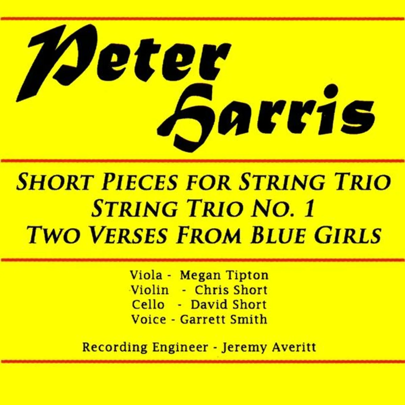 Peter Harris MUSIC FOR STRING TRIO CD