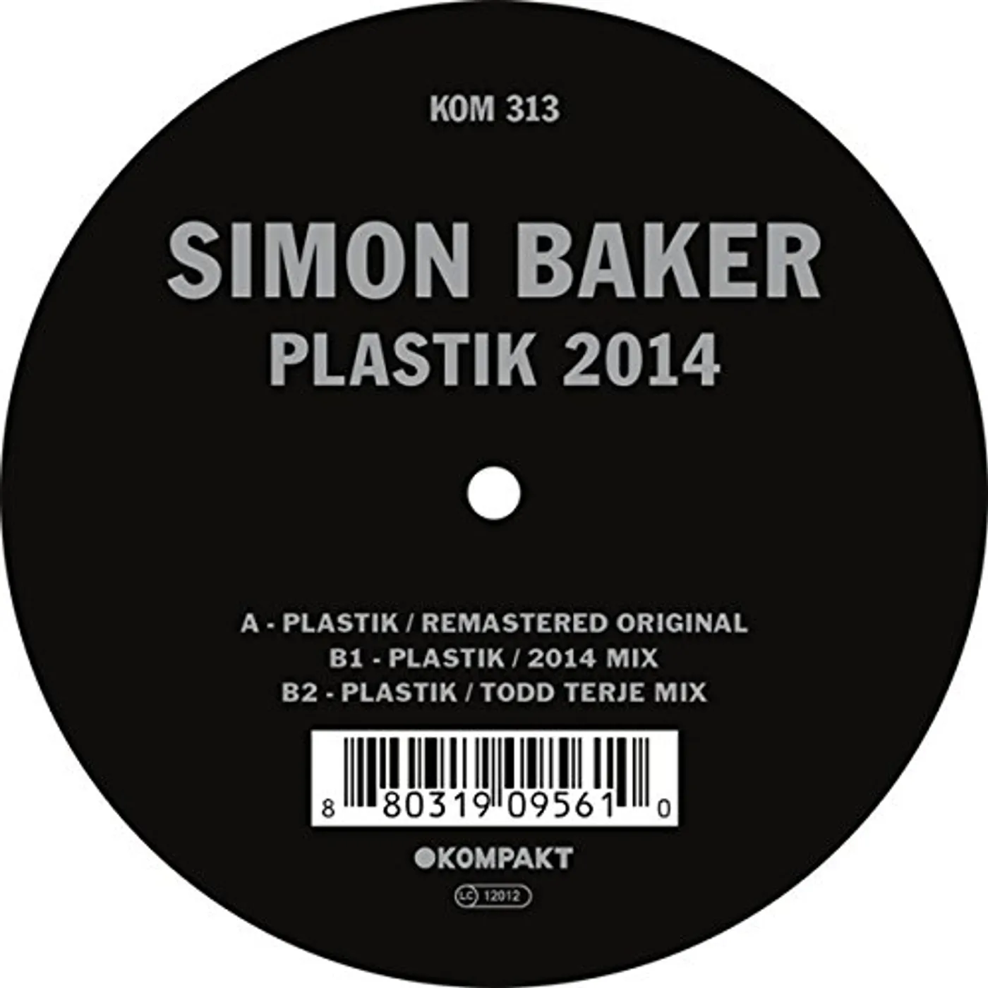 Simon Baker Plastik 2014 Vinyl Record