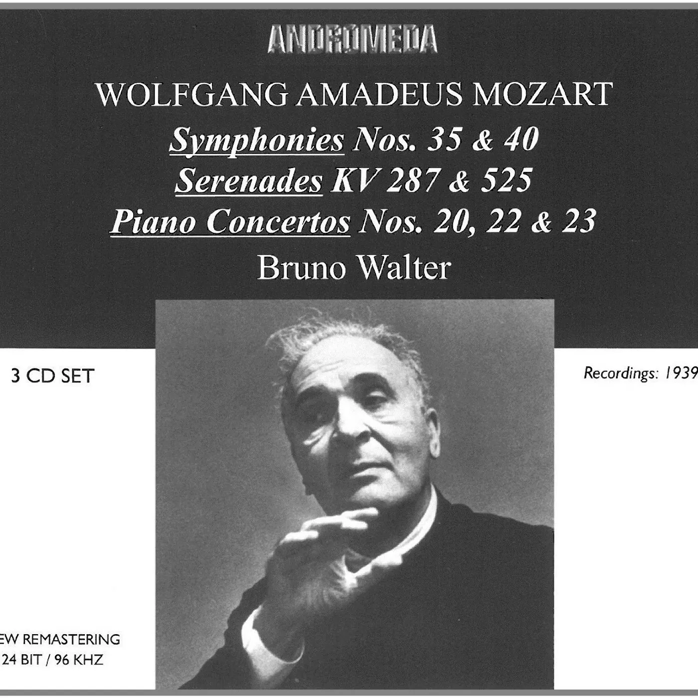 Wolfgang Amadeus Mozart SINFONIEN 35 & 40 PIANO CONCERT CD