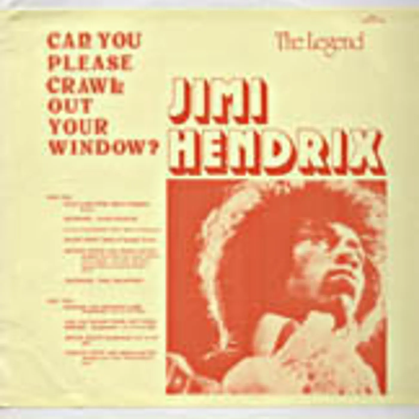 Jimi Hendrix CAN YOU PLEASE CRAWL OUT YOUR WINDOW / BURNING OF Vinyl Record