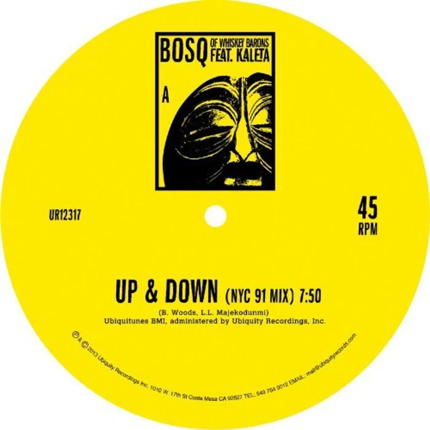 Up & Down BOSQ OF WHISKEY BARONS FEAT. KALETA Vinyl Record