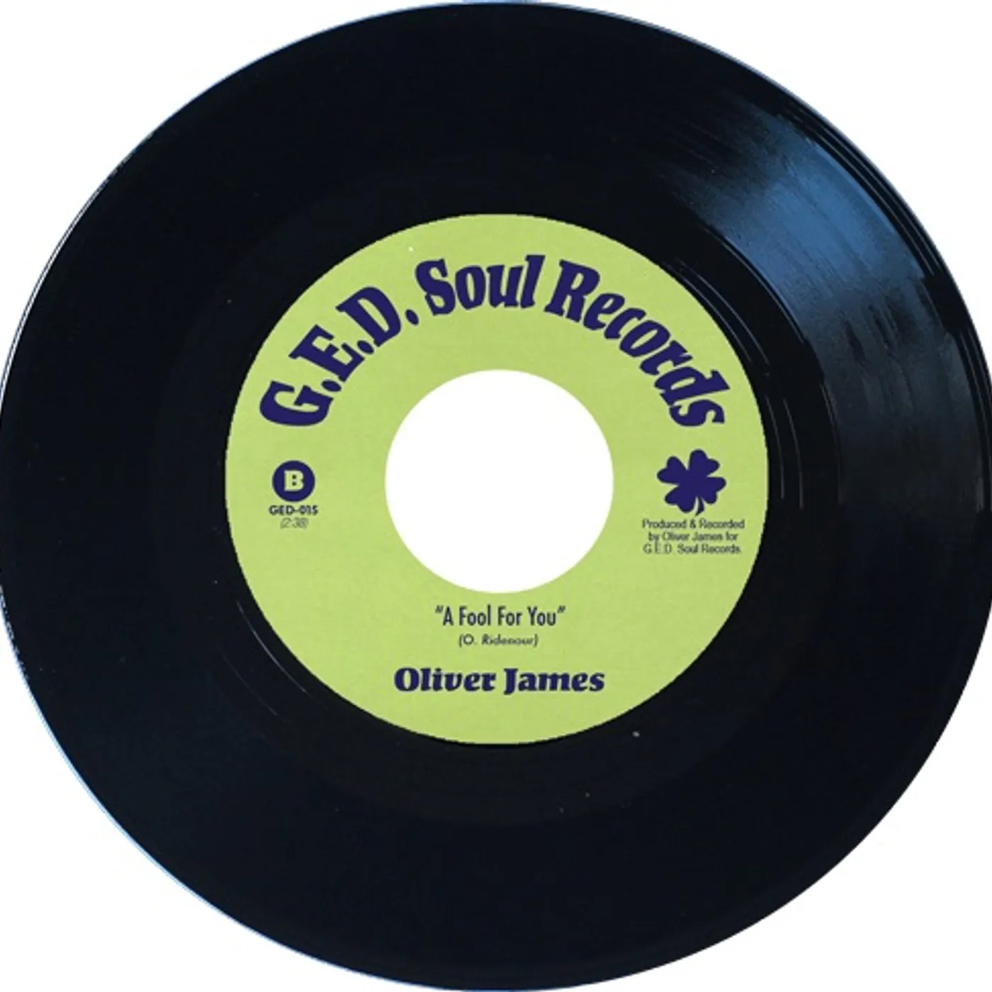 Oliver James YOU LEFT ME ALONE / A FOOL FOR YOU Vinyl Record