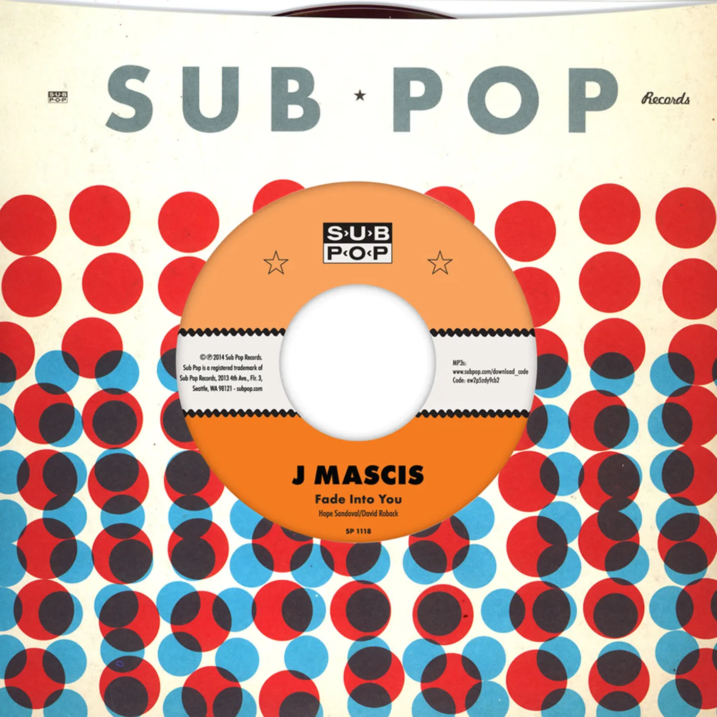 J Mascis FADE INTO YOU / OUTSIDE Vinyl Record - Digital Download Included