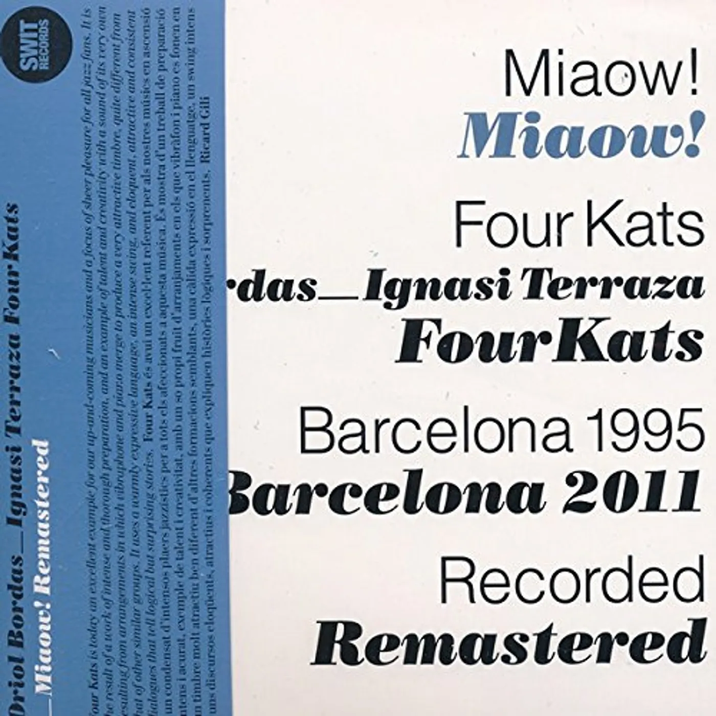 Ignasi Terraza MIAOW REMASTERED CD