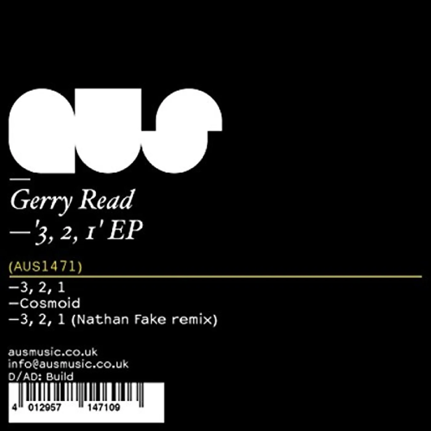 Gerry Read 3 2 1 Vinyl Record