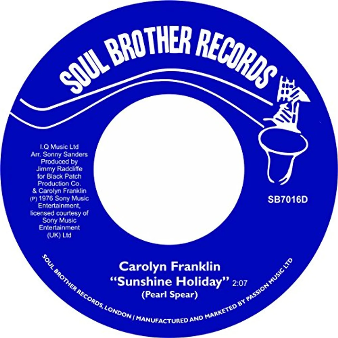 Carolyn Franklin SUNSHINE HOLIDAY / DEAL WITH IT Vinyl Record